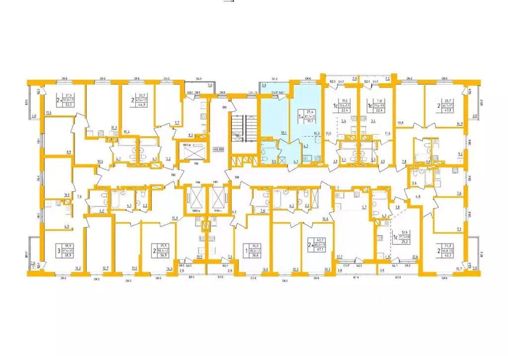 1-к кв. Башкортостан, Уфа Инорс-4Б мкр, Акварель жилой комплекс (39.2 ... - Фото 2