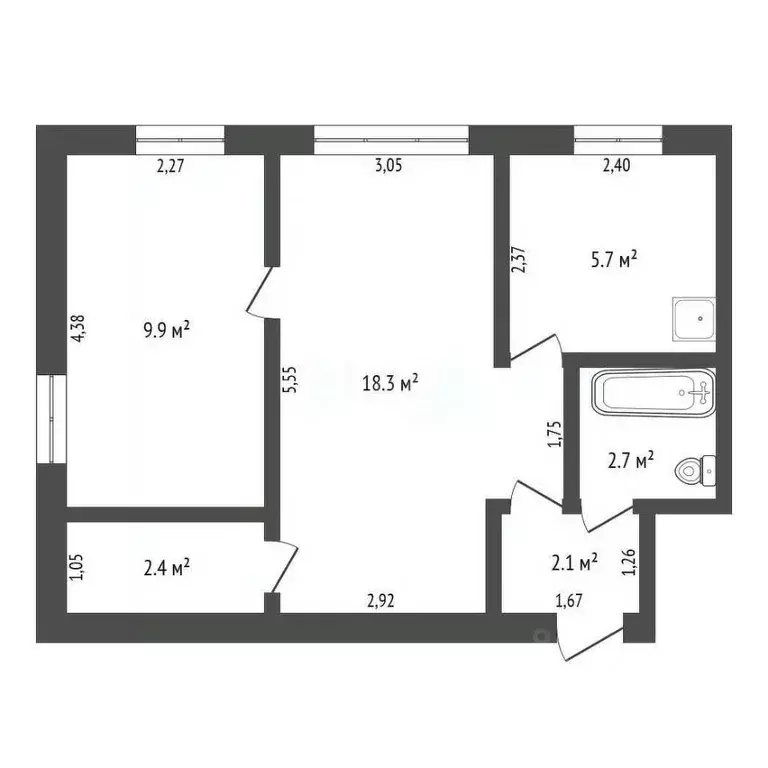 2-к кв. Амурская область, Тамбовский муниципальный округ, с. Садовое ... - Фото 2