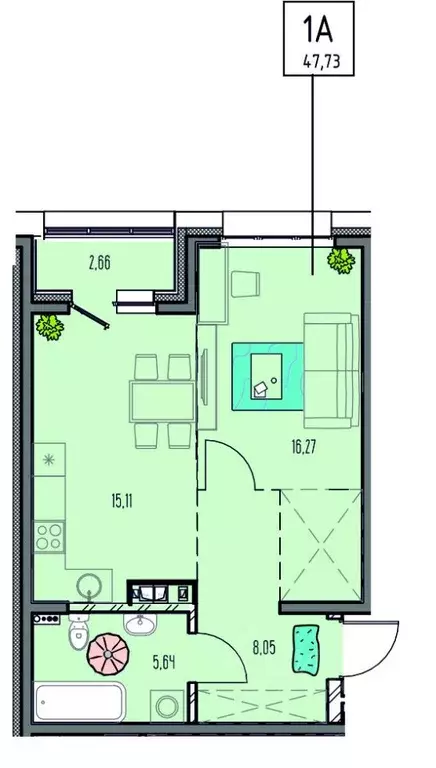 1-к кв. Иркутская область, Иркутск Правобережный округ, Лотос жилой ... - Фото 1