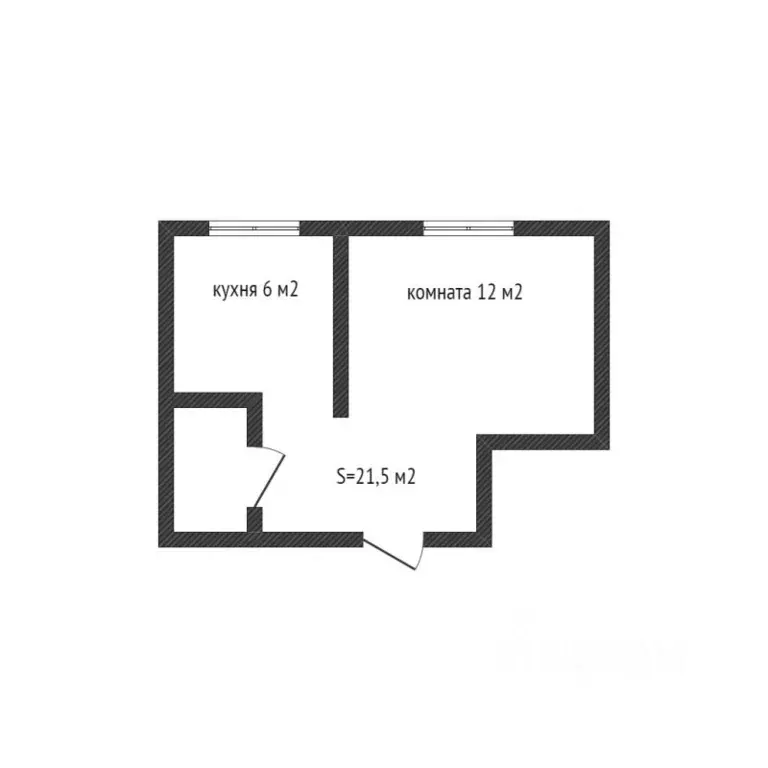 1-к кв. Краснодарский край, Новороссийск ул. Тобольская, 5 (22.3 м) - Фото 2