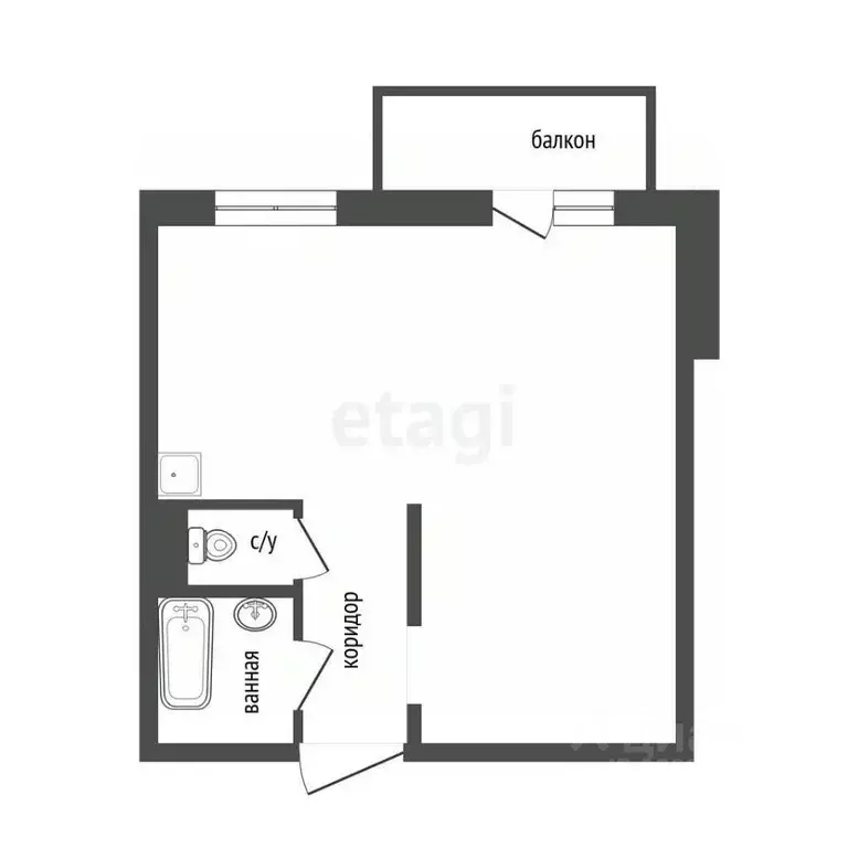1-к кв. Красноярский край, Красноярск ул. Дубровинского, 82 (40.0 м) - Фото 2