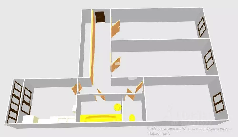 3-к кв. Сахалинская область, Долинск ул. Вилкова, 13 (66.0 м) - Фото 2