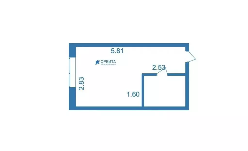 Квартира-студия: Тюмень, улица Пермякова, 43А (15.9 м) - Фото 1