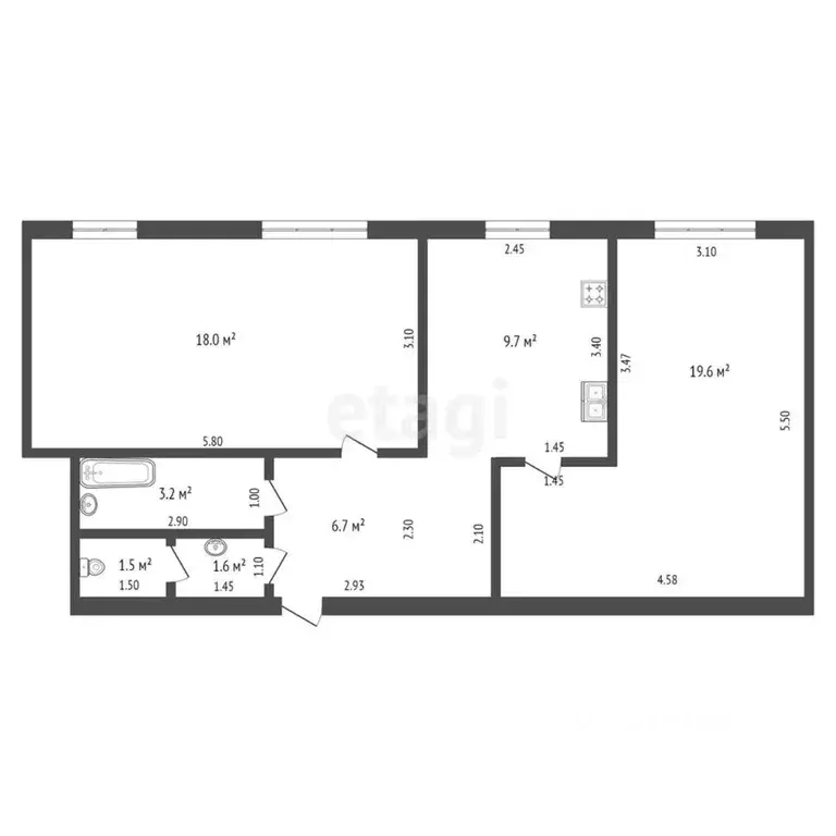 3-к кв. Крым, Красноперекопск 8-й мкр, 8 (60.3 м) - Фото 1