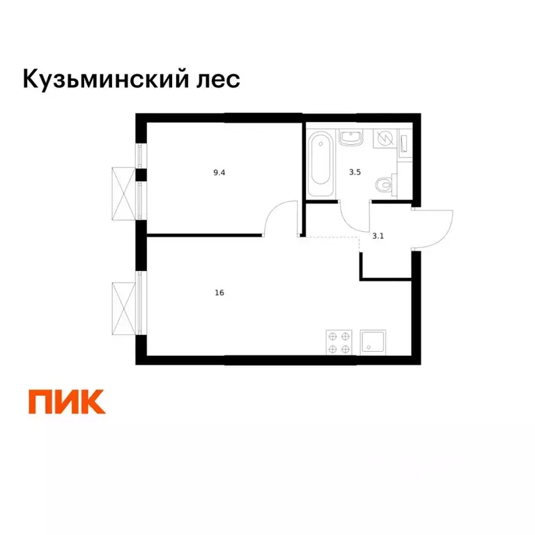 1-к кв. Московская область, Котельники Белая Дача мкр, 30 (32.0 м) - Фото 1