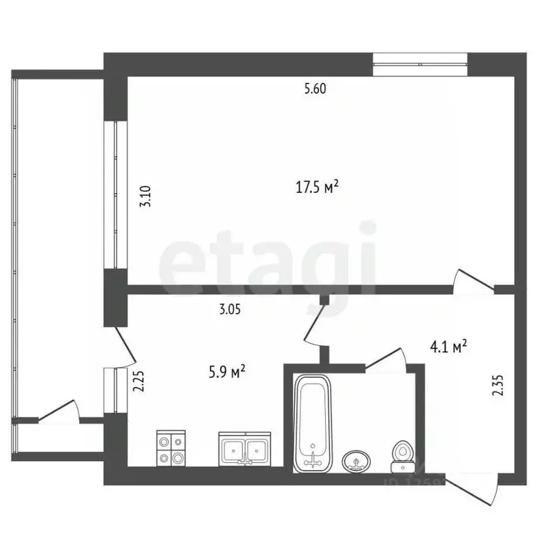 1-к кв. Крым, Алушта ул. Ялтинская (31.0 м) - Фото 1