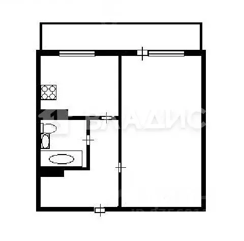 1-к кв. Новосибирская область, Новосибирск ул. Краузе, 19/1 (34.7 м) - Фото 1