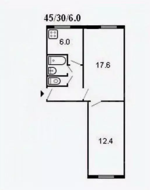 2-к кв. Челябинская область, Челябинск ул. Суркова, 6 (45.3 м) - Фото 1