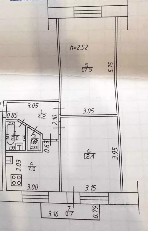 2-к кв. Татарстан, Казань ул. Гудованцева, 37 (45.0 м) - Фото 2