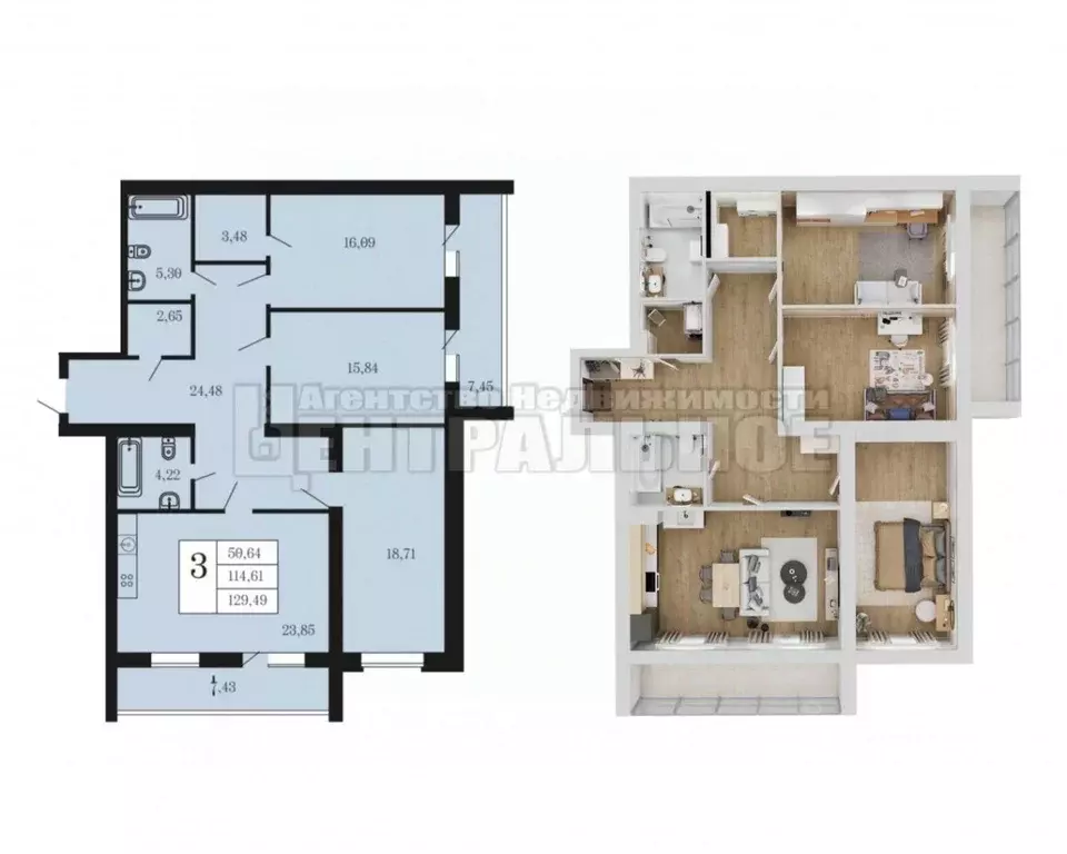 3-к кв. Смоленская область, Смоленский муниципальный округ, д. Ясенная ... - Фото 2