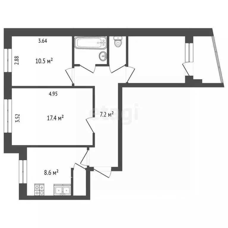 3-к кв. Ярославская область, Ярославль просп. Машиностроителей, 11к2 ... - Фото 2