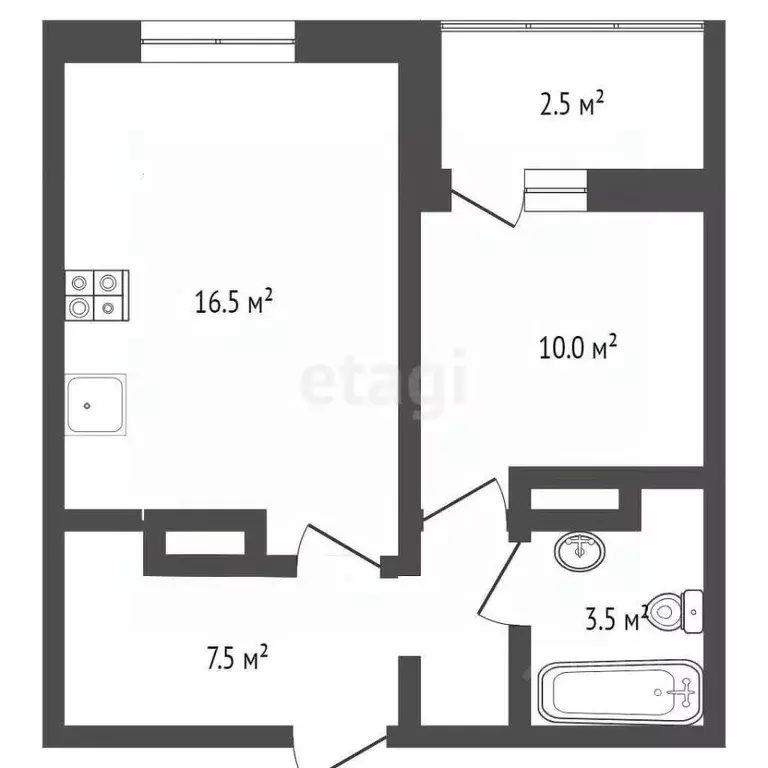 1-к кв. Тюменская область, Тюмень ул. Вадима Бованенко, 4 (37.5 м) - Фото 1