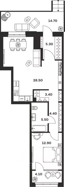 3-к кв. Тульская область, Тула ул. Михеева, 9А (68.5 м) - Фото 1