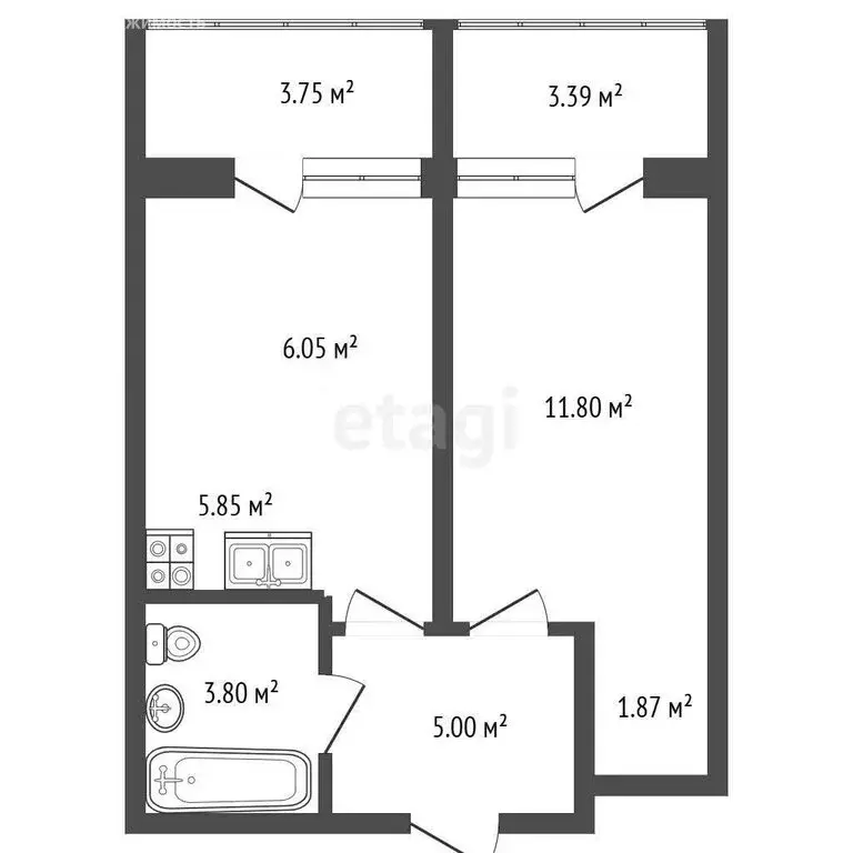 1-комнатная квартира: Коктебель, жилой комплекс СкайСоул Резорт (41.51 ... - Фото 1