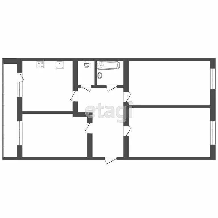 3-комнатная квартира: Саранск, Севастопольская улица, 21 (82 м) - Фото 1