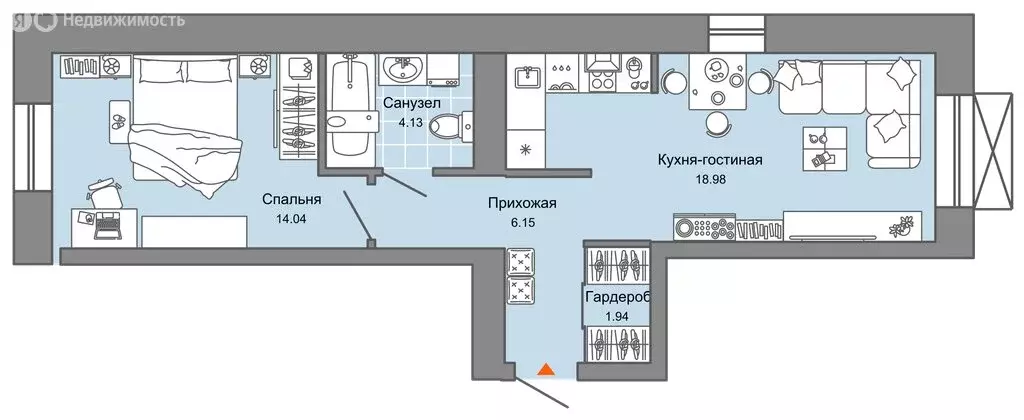 2-комнатная квартира: Екатеринбург, микрорайон Широкая Речка, жилой ... - Фото 0