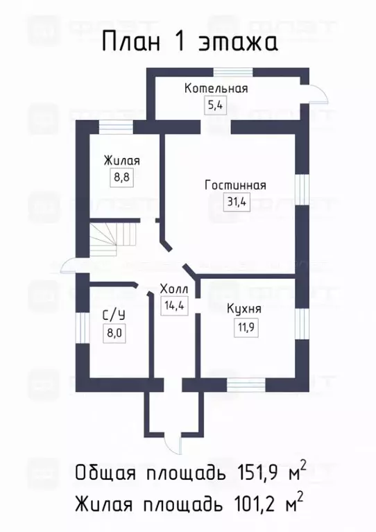 Дом в Татарстан, Казань Самосырово жилмассив, ул. Школьная (152 м) - Фото 1
