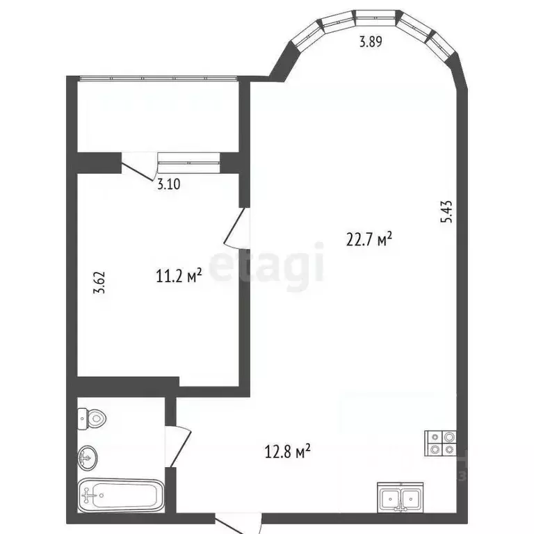 2-к кв. Московская область, Красногорск бул. Павшинский, 20 (53.0 м) - Фото 2