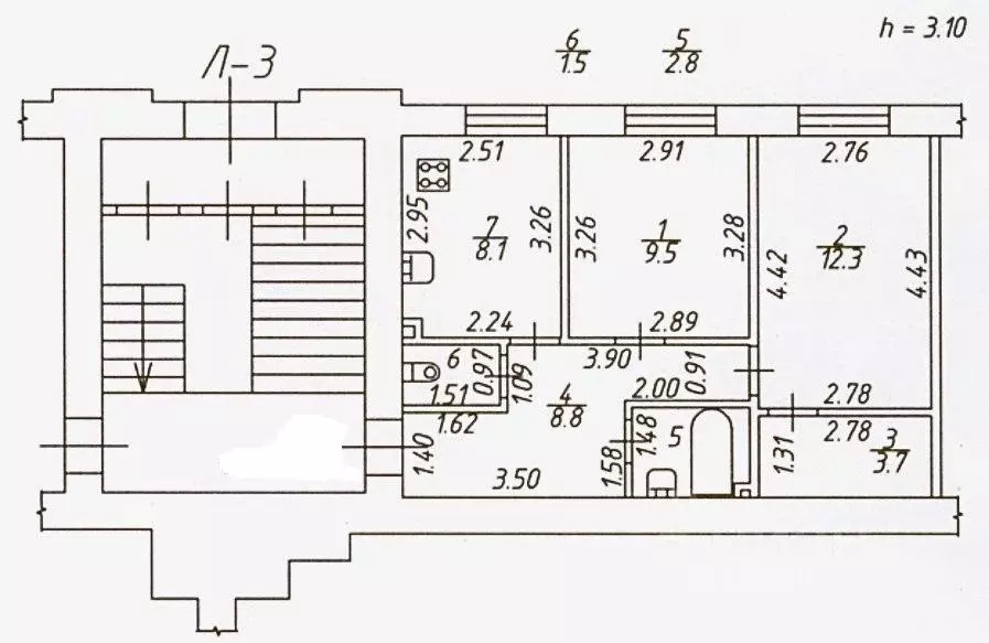 2-к кв. Санкт-Петербург ул. Зои Космодемьянской, 3 (46.7 м) - Фото 1