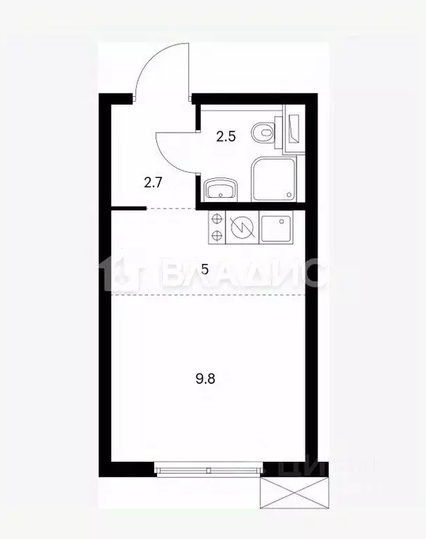 Студия Москва Алтуфьевское ш., 2К1 (19.6 м) - Фото 2