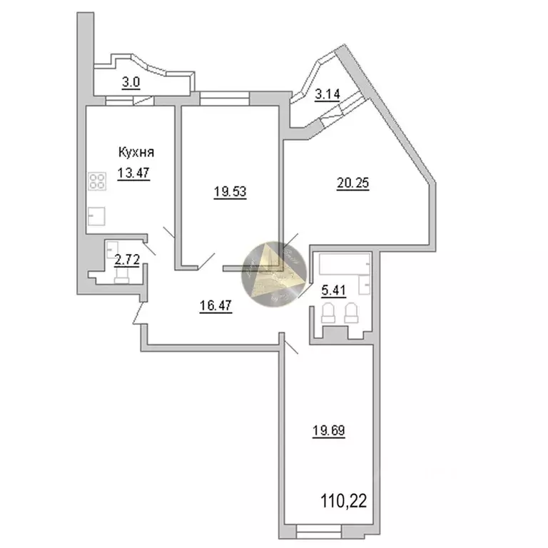3-к кв. Санкт-Петербург просп. Просвещения, 43 (110.22 м) - Фото 2