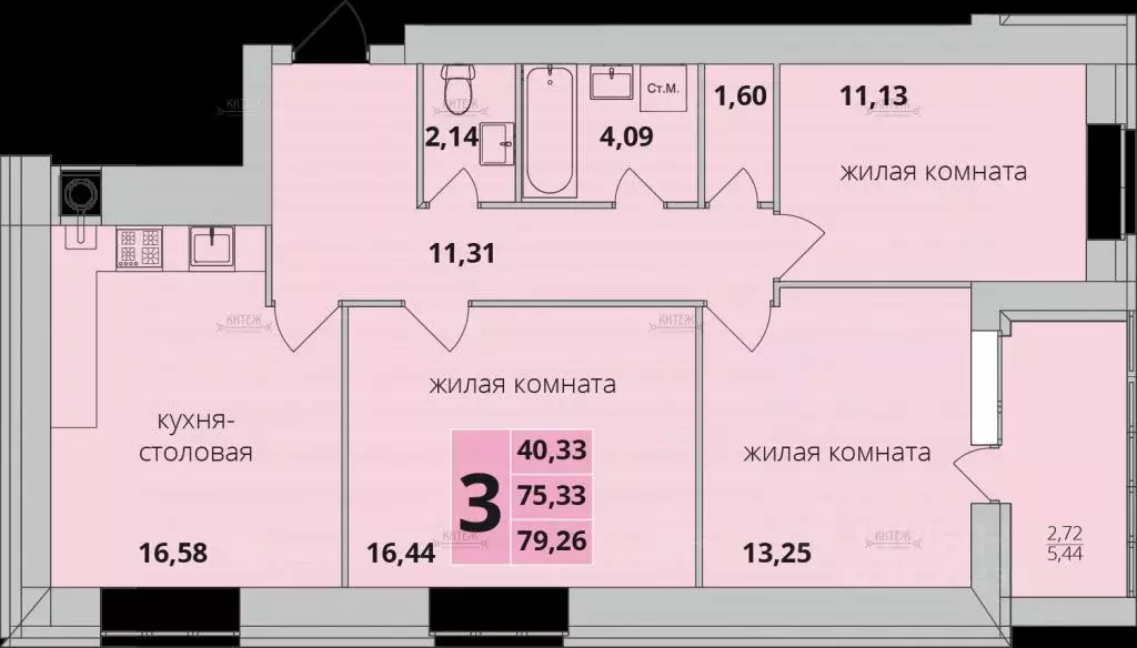 Планировки квартир в калуге 7 689 300 Руб., 3-к. квартира, 85.2 м, 4/10 эт., Купить квартиру от застройщика 