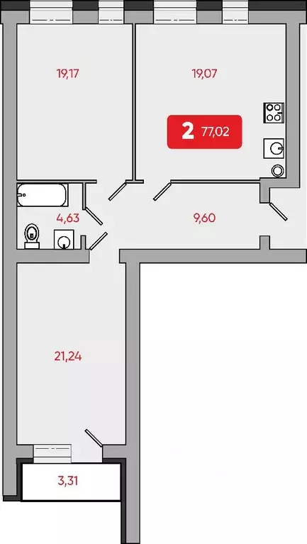 2-к кв. Тверская область, Тверь ул. Склизкова, 58Ак3 (77.02 м) - Фото 0