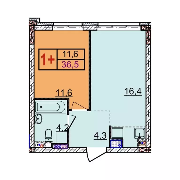 1-комнатная квартира: Нижний Новгород, Артельная улица, 15к3 (36.5 м) - Фото 0