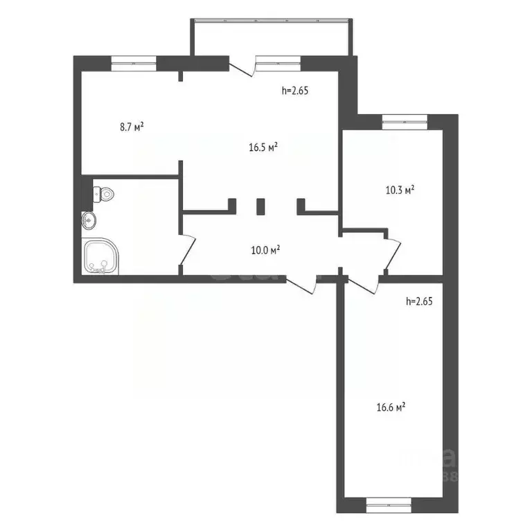 3-к кв. Красноярский край, Красноярск Взлетка мкр, ул. Батурина, 15 ... - Фото 1