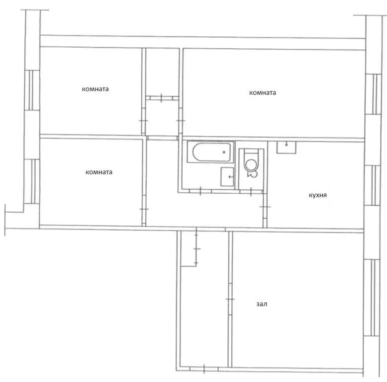 Продаётся 4-к квартира, 80 м - Фото 1