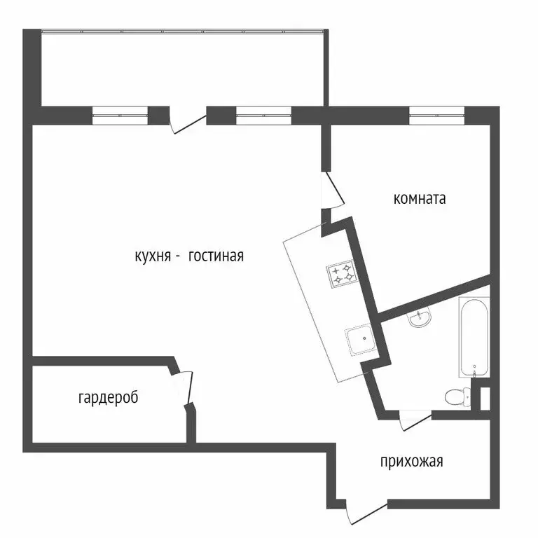 2-комнатная квартира: Омск, улица Перелёта, 30 (43 м) - Фото 0