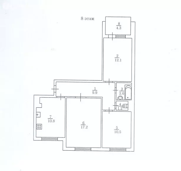 3-комнатная квартира: Энгельс, Волжский проспект, 62 (65 м) - Фото 1