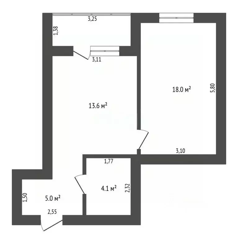 1-к кв. Амурская область, Благовещенск Игнатьевское ш., 14/10 (41.0 м) - Фото 2