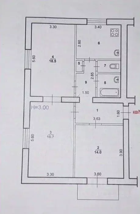 3-к кв. Волгоградская область, Волжский ул. Горького, 42 (76.3 м) - Фото 2