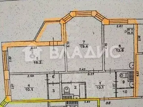 3-к кв. Воронежская область, Воронеж ул. 60-й Армии, 26 (80.0 м) - Фото 1