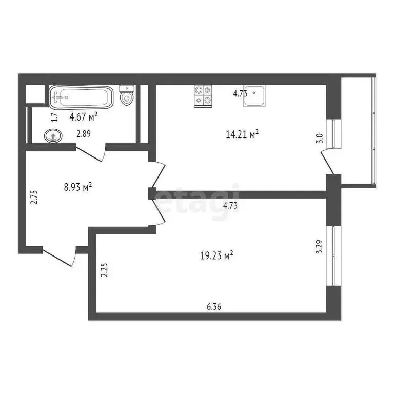 1-комнатная квартира: Самара, проспект Карла Маркса, 4Б (47.2 м) - Фото 0