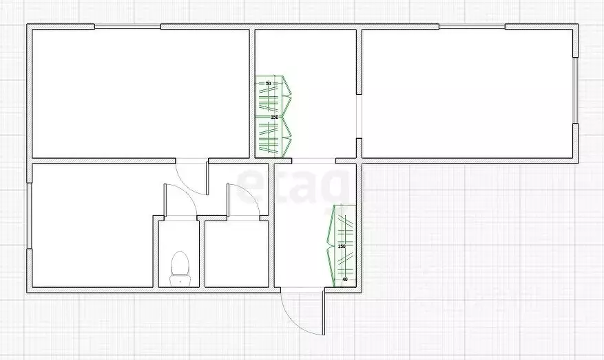 2-к кв. Костромская область, Кострома ул. Ленина, 100 (54.5 м) - Фото 2
