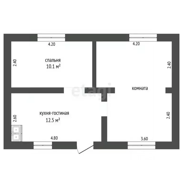 Дом в Саха (Якутия), Якутск Загородный кв-л, ул. Беринга, 15 (41 м) - Фото 2
