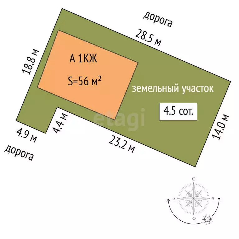 Дом в Казарово, 2-я Молодёжная улица (56 м) - Фото 0