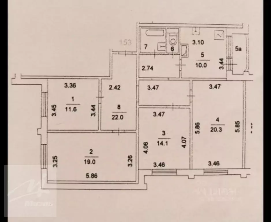 4-к кв. Москва Светлогорский проезд, 7 (101.0 м) - Фото 2