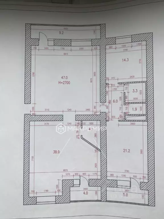 3-к кв. Орловская область, Орел ул. Лескова, 3 (155.0 м) - Фото 1