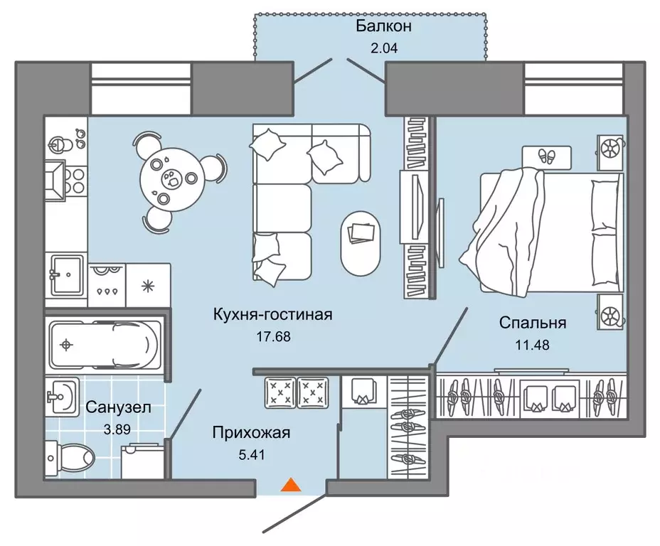 2-к кв. Кировская область, Киров ул. 4-й Пятилетки, 82 (39.0 м) - Фото 0