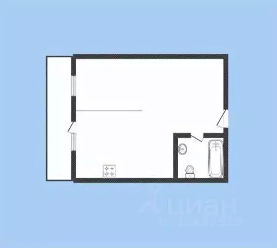 Студия Иркутская область, Иркутск ул. Ржанова, 1/1 (37.8 м) - Фото 1