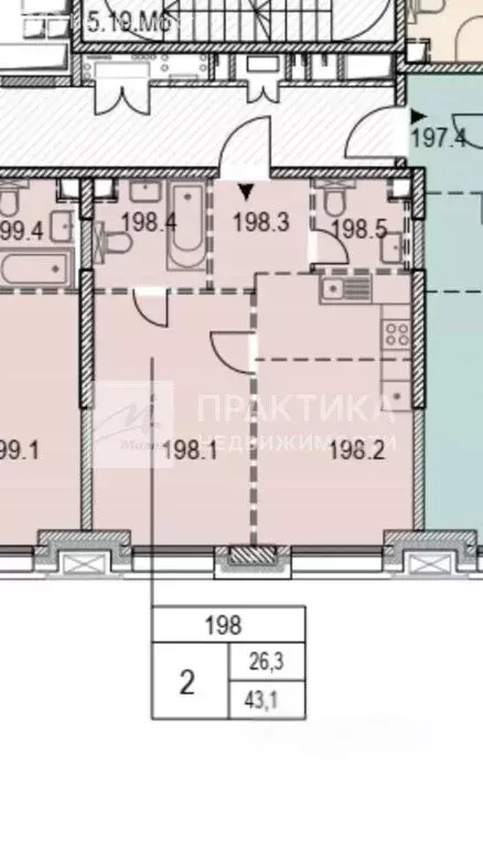 2-комнатная квартира: Москва, улица Архитектора Власова, 71к1 (43.1 м) - Фото 1