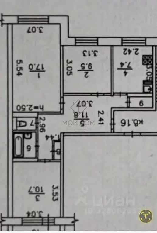 3-к кв. Московская область, Реутов ул. Октября, 8 (63.0 м) - Фото 1