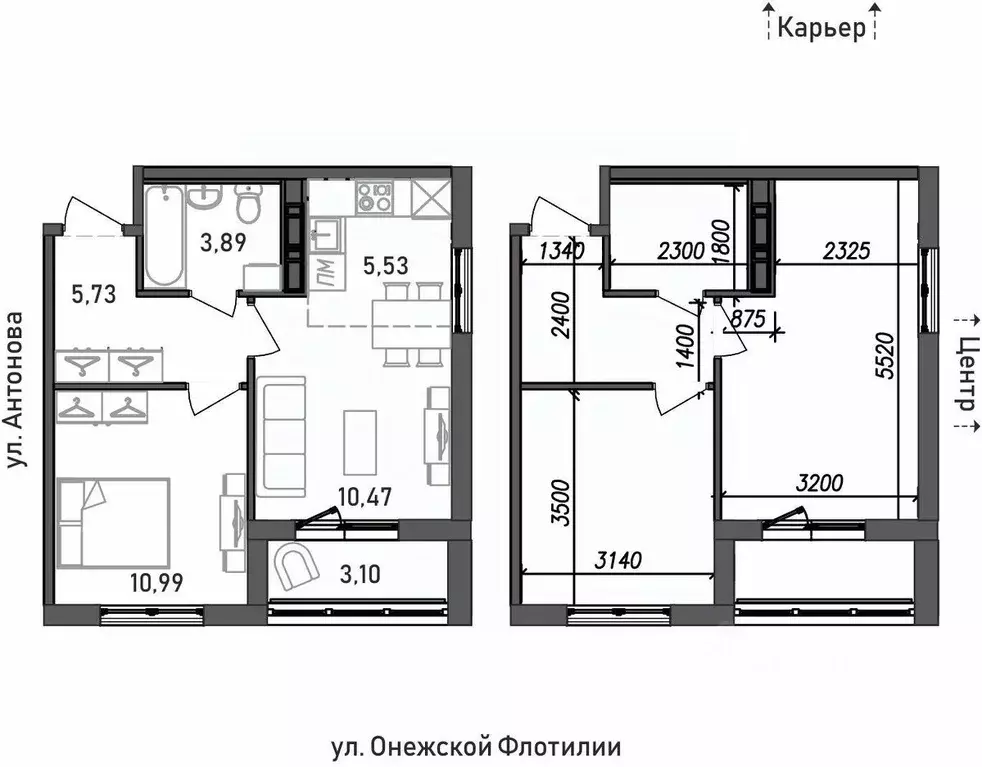 2-к кв. Карелия, Петрозаводск ул. Онежской Флотилии, 10 (39.23 м) - Фото 0