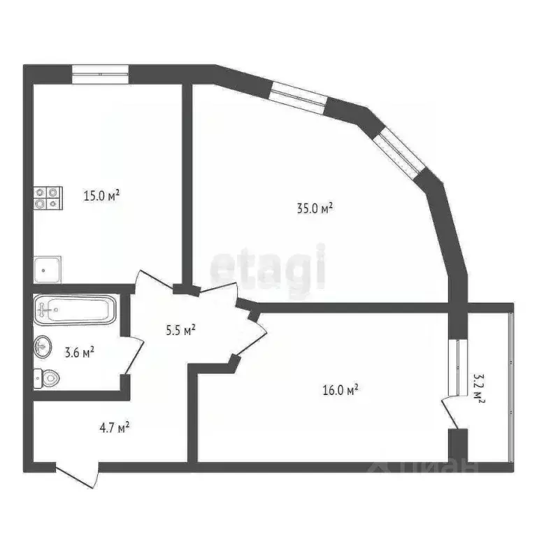 3-к кв. Дагестан, Махачкала ул. Гапцахская, 12 (83.0 м) - Фото 1