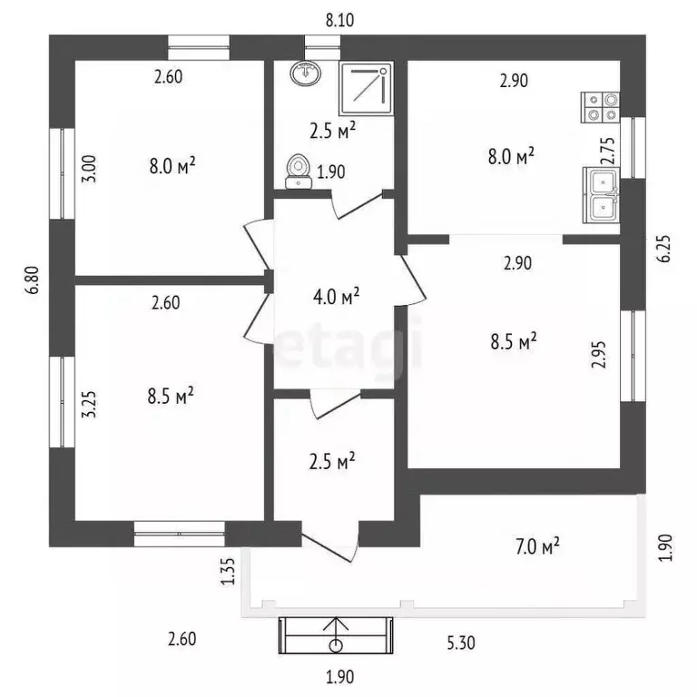 Дом в Калужская область, Калуга городской округ, д. Лихун  (49 м) - Фото 2