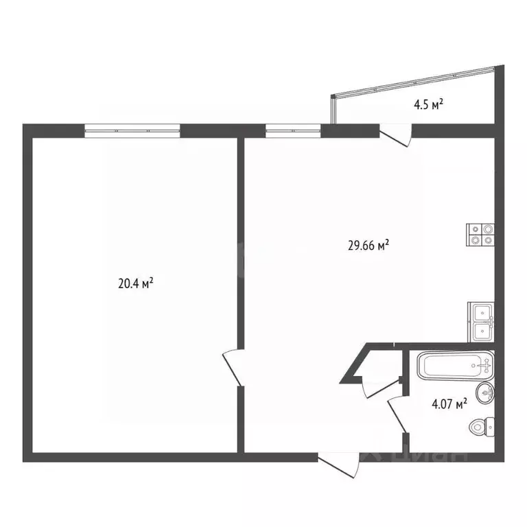 2-к кв. Башкортостан, Стерлитамак ул. Мира, 69 (54.6 м) - Фото 2