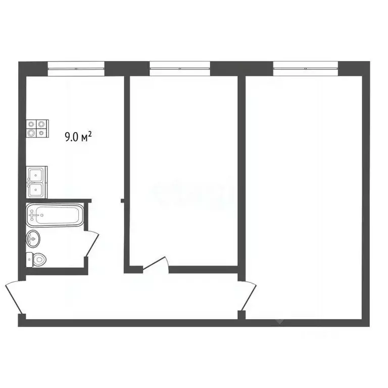 2-к кв. Московская область, Мытищи Новомытищинский просп., 10к1 (42.4 ... - Фото 2
